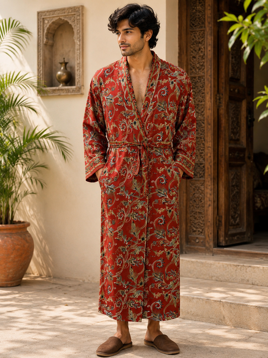 Silky Soft Mens Kimono Robe | Masculine Elegant Classic Sustainable Vintage House Robe gift, Timeless Comfy Lounge Beach Cover Up, Nightwear