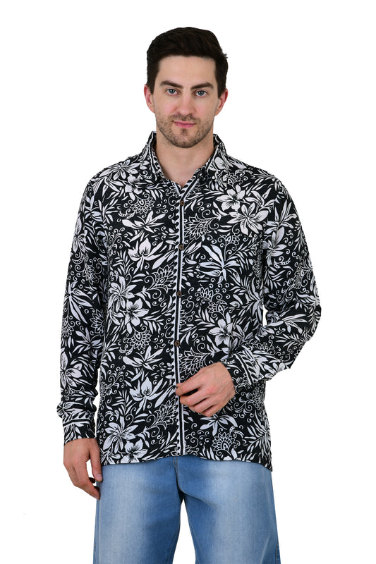 Men Beach Hawaiian Shirt, Mens Festival Rave Outfit, Silk Blend Relaxed Loose Fit Shirt, Cool Dad Father Lover Gift