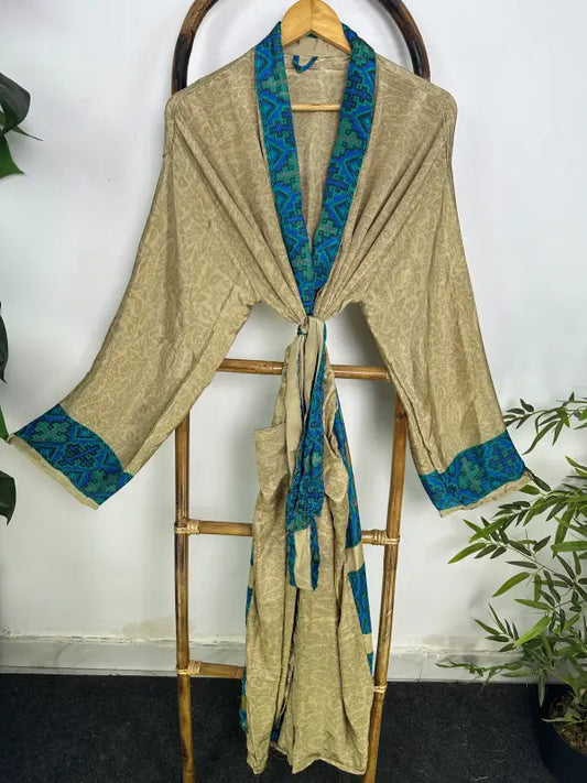 Silky Soft Mens Kimono Robe | Masculine Elegant Classic Sustainable Vintage House Robe gift, Timeless Comfy Lounge Beach Cover Up, Nightwear
