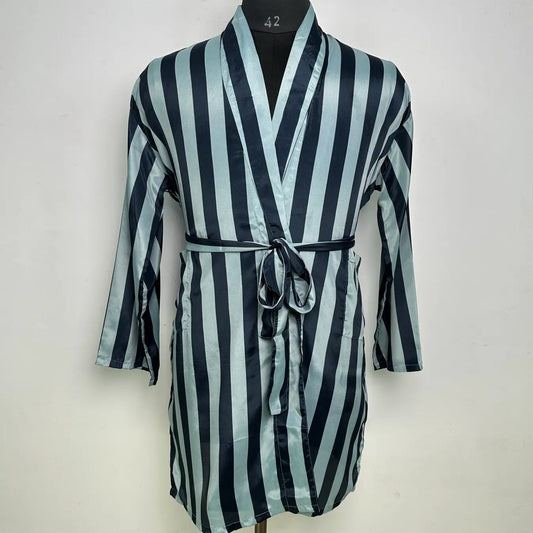 Silky Soft Mens Short Kimono Robe Clothing, Lightweight Boho Bathrobe, Spa Dressing Gown, Beach Cover Up, Loungewear Houserobe, Gift for Him