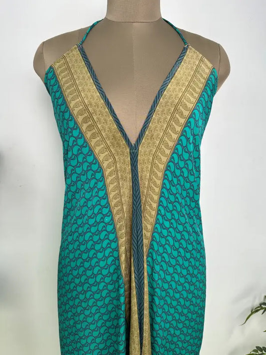 Womens Clothing Maxi Halter Neck Dress | Recycle Silky Soft Breathable, Flowy Boho Festival Dress for Beach Cover up, Anniversary Gift Her
