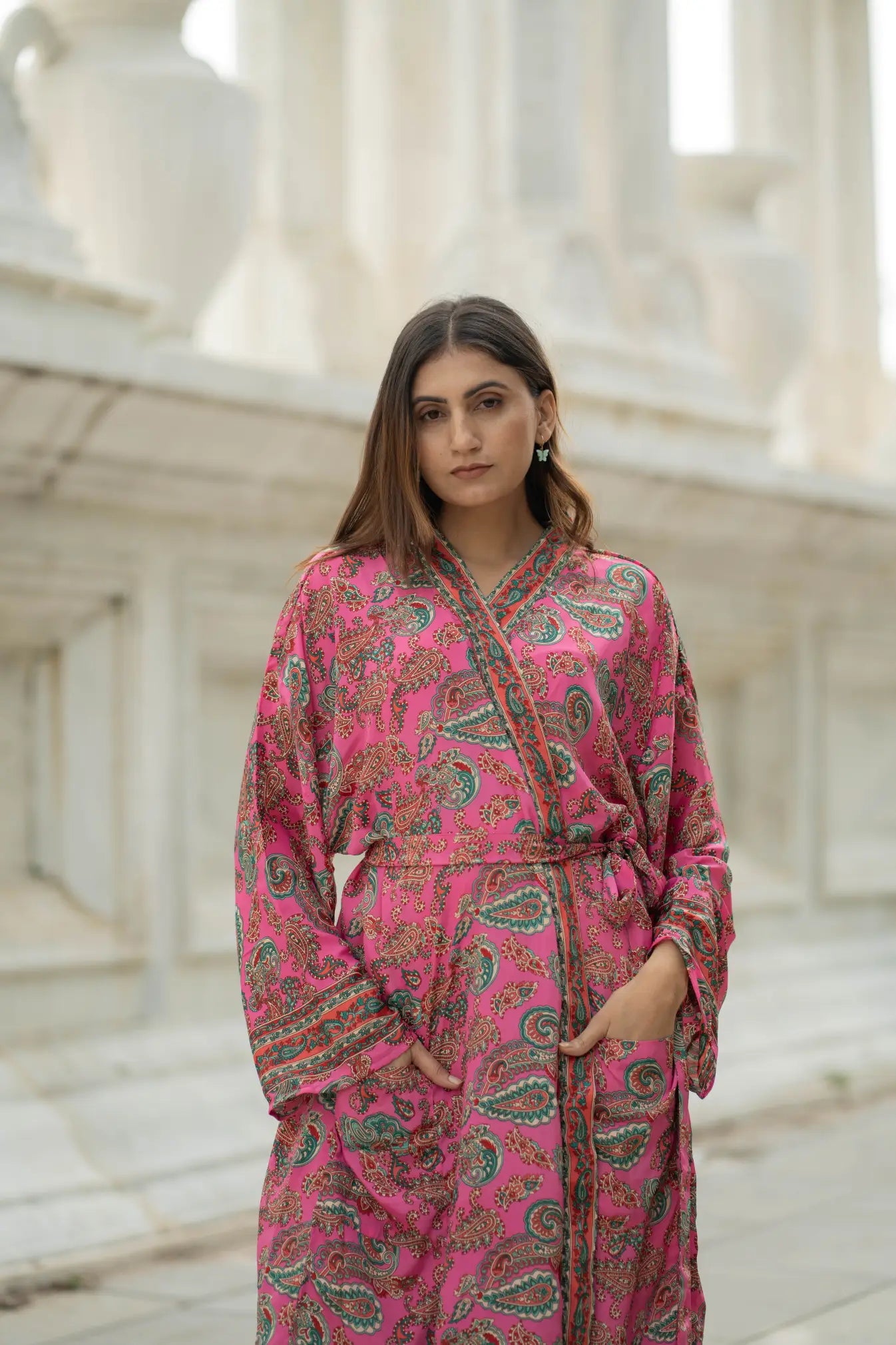 Silky Soft Boho Chic Kimono for Women | Long Lightweight Dressing Gown | Breathable Flowy Loungewear | Beach Cover Up