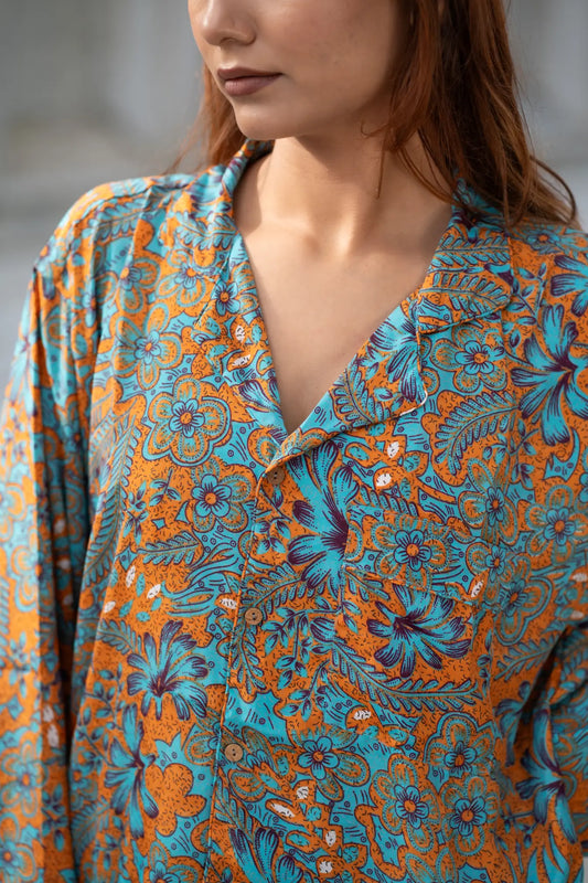 Luxury Silk Blend Women’s Pajama Set | Soft Breathable Loungewear Nightwear | Bridesmaid PJs, With Side Pockets, Co ord Set, Gift for Her