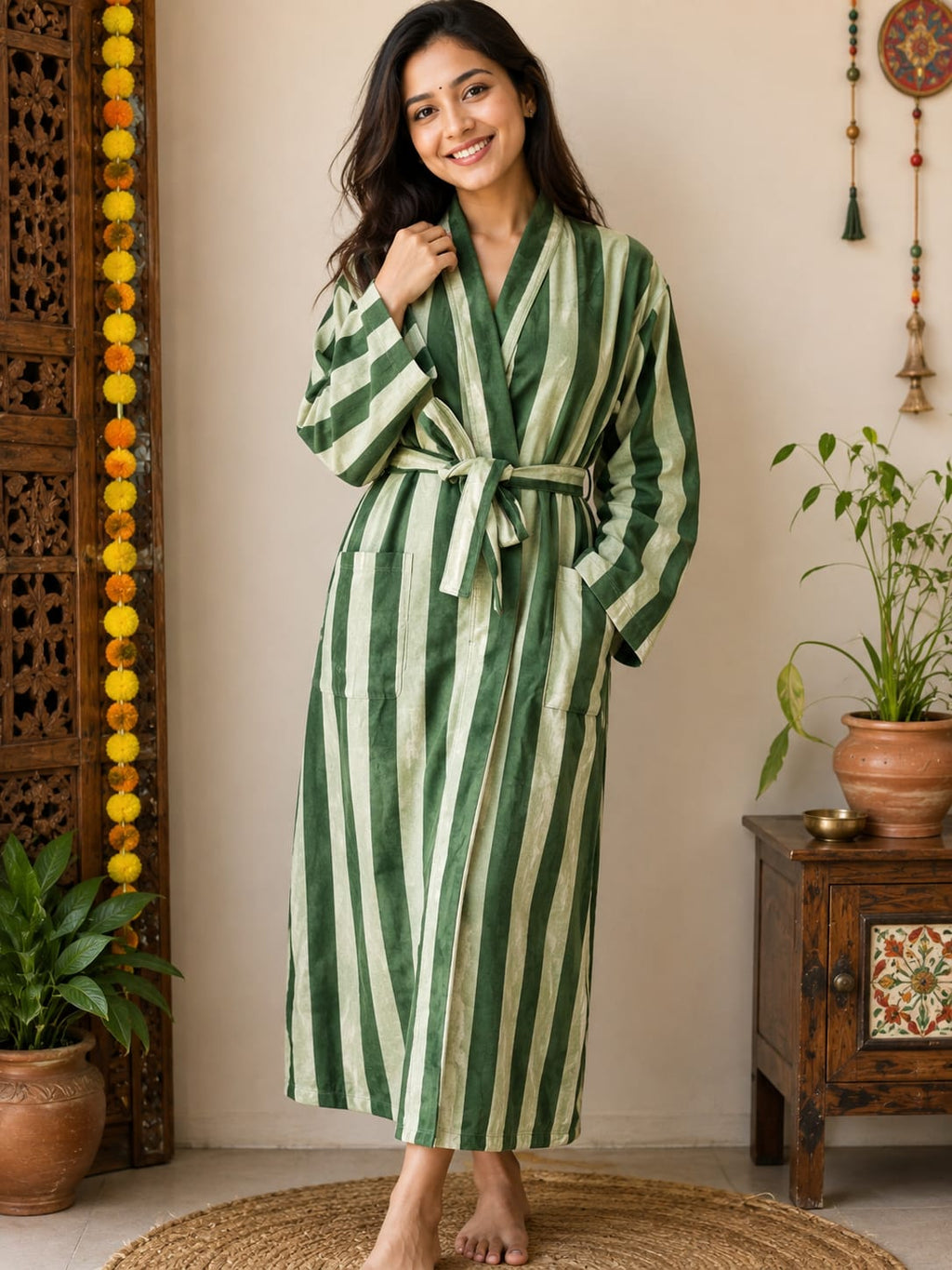Luxury Velvet  Womens Kimono | Boho Reversible Dressing Gown With Lining, Womens Clothing, Bridal Robe, Smoking Jacket For Her, Spa Gift