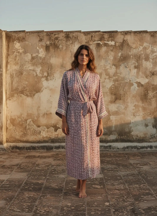 Recycle Silk Sari Women Kimono | Boho Chic Robe House, Beach Cover Up Vintage Bridesmaid Lounge Dressing Gown l Resort Wear Gypsy Nightwear