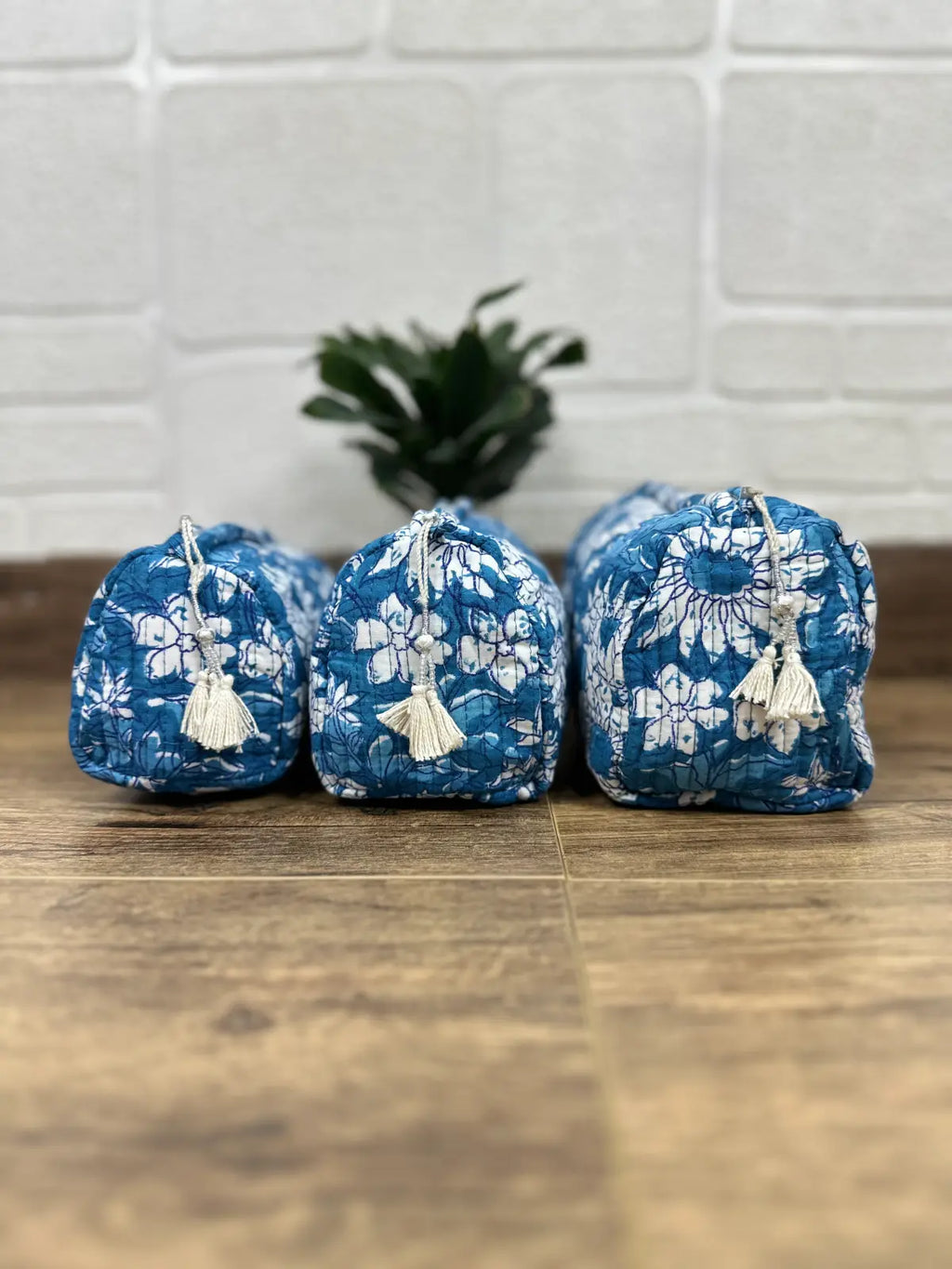 block-printed Toiletry & Makeup Bag