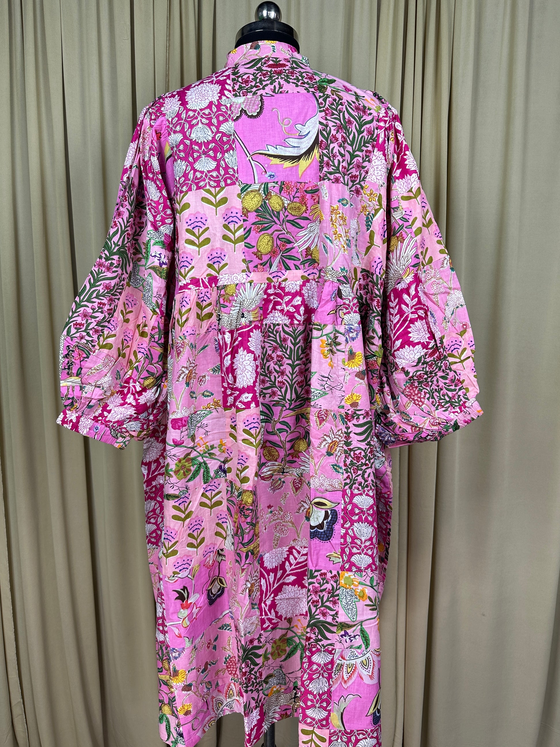 flowy boho maxi dress with sleeves Boho Maxi Dress With Sleeves | Handmade Patchwork Long Flowy Beach Dress, One-of-a-kind Elegant Retro Outfit, Modest Gown With Pockets