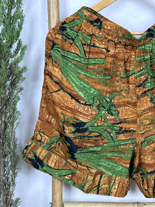 Men's Silk Blend Boho Long Boxer, Nightwear, Loungewear ,Beachwear ,Housewear ,Fitnesswear ,Holidays wear or Everyday Use | L/XL Size