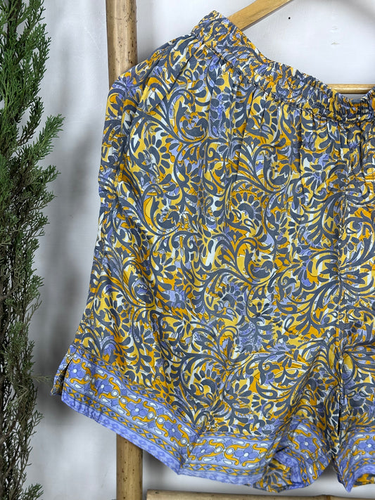 Men's Silk Blend Boho Long Boxer, Nightwear, Loungewear ,Beachwear ,Housewear ,Fitnesswear ,Holidays wear or Everyday Use | L/XL Size