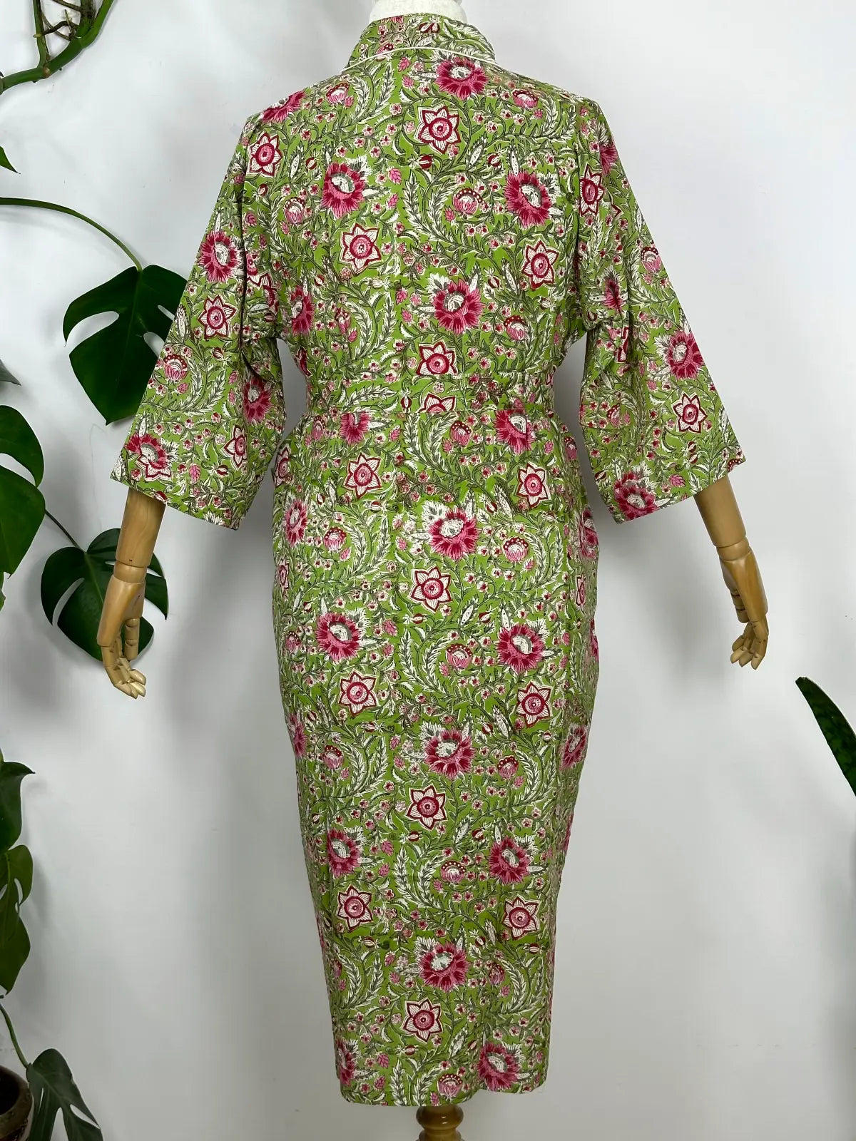 Pure Cotton Handmade Kimono Artisanal Boho House Bath Robe Spring Summer Fashion Cardigan | Beach Cover Up Bridesmaid Dressing Gown Gift Her