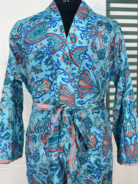 Boho hommes Patola doux soie Kimono homme Regal House Robe de plage