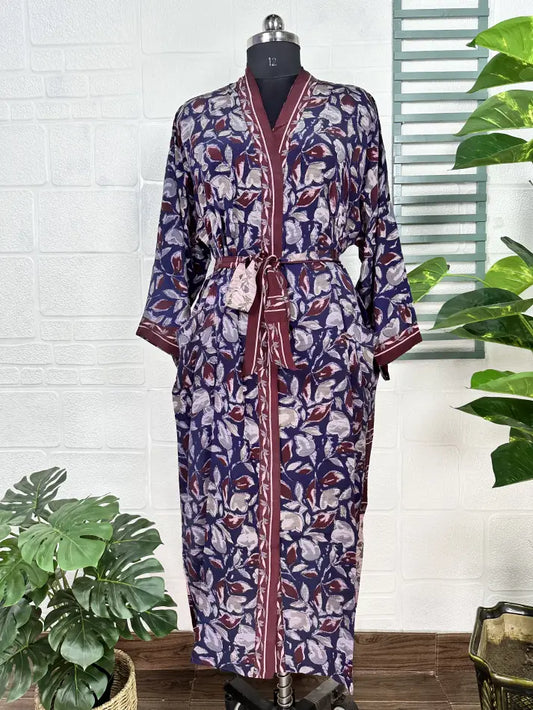 Vintage Crepe Silk Kimono Soft Comfy Robe Lightweight Luxury Loungewear  | Perfect Gift For Her