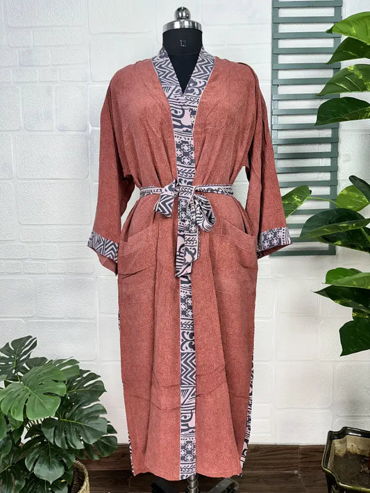 Vintage Crepe Silk Kimono Soft Comfy Robe Lightweight Luxury Loungewear  | Perfect Gift For Her