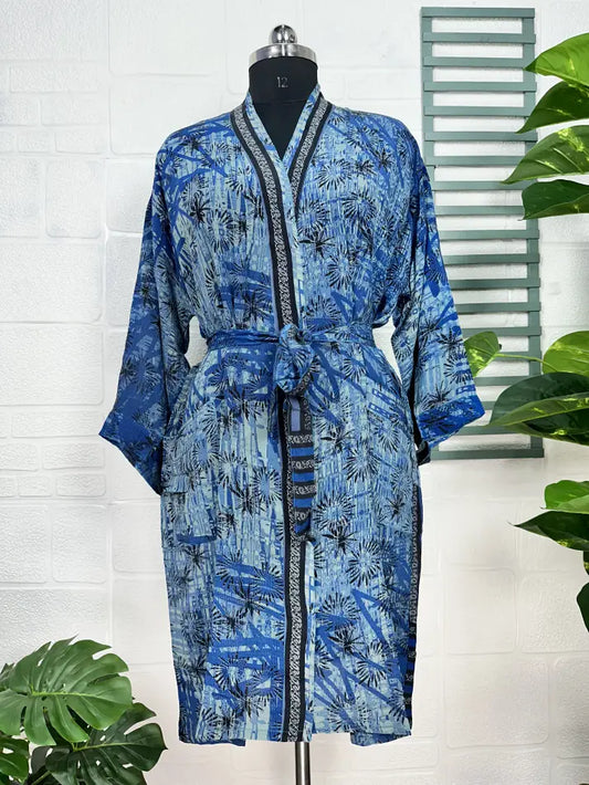 Vintage Crepe Silk Kimono Soft Comfy Robe Lightweight Luxury Loungewear  | Perfect Gift For Her