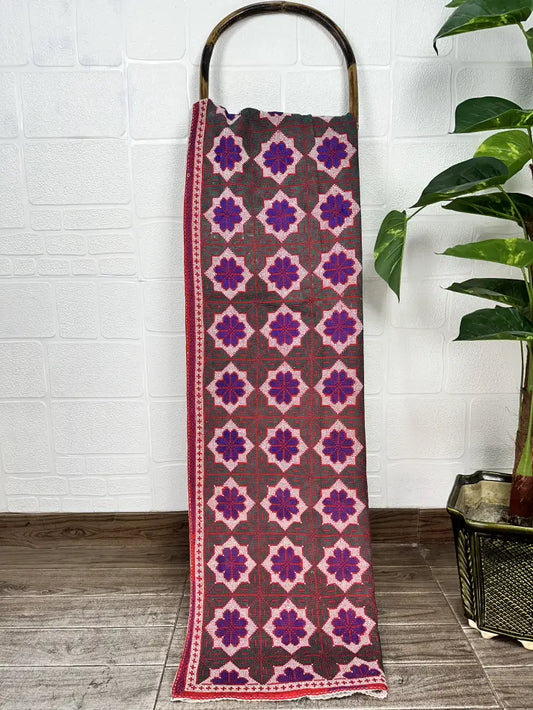 Tapis Dhurrie tissé à la main en coton de style vintage - 6 pieds par 4 pieds