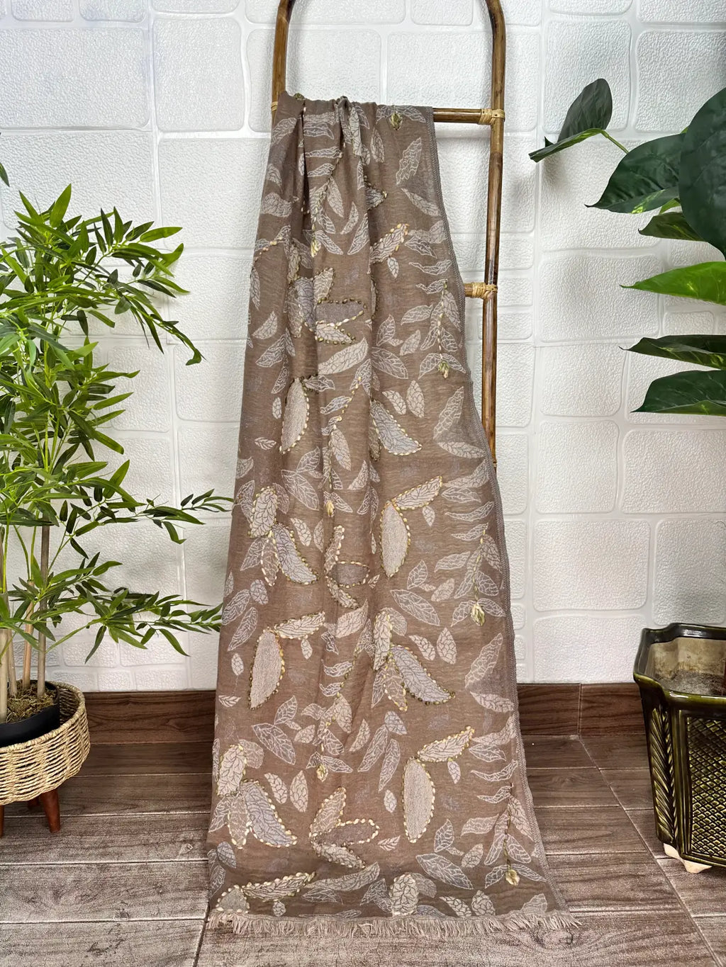 Suzani embroidered Wool Shawl
