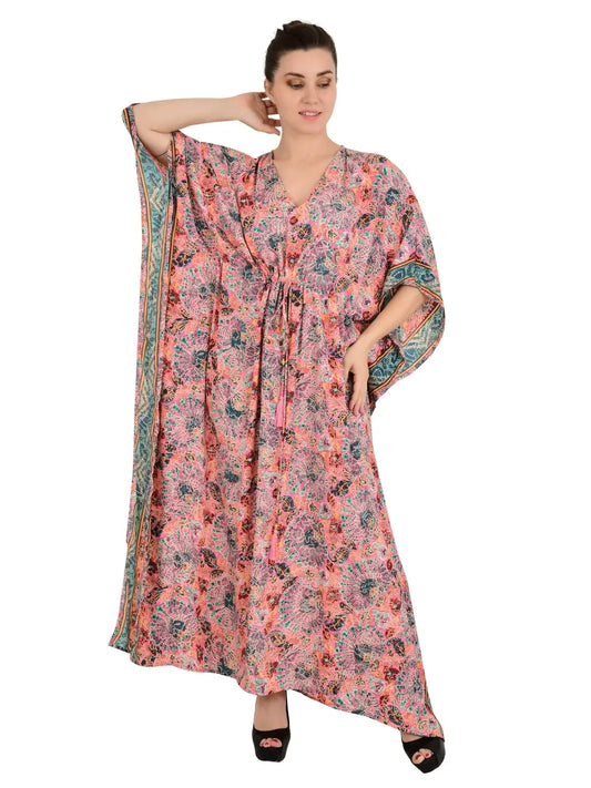 New Silk Blend Kaftan Ultimate Luxury Loungewear for Beach Nightwear Nighty Soft Light Flowy Gown Romantic Gift Her Anniversary | Hens Party