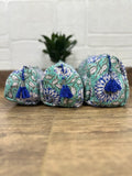 Block Print Toiletry & Makeup Bag | Quilted Wash Bag