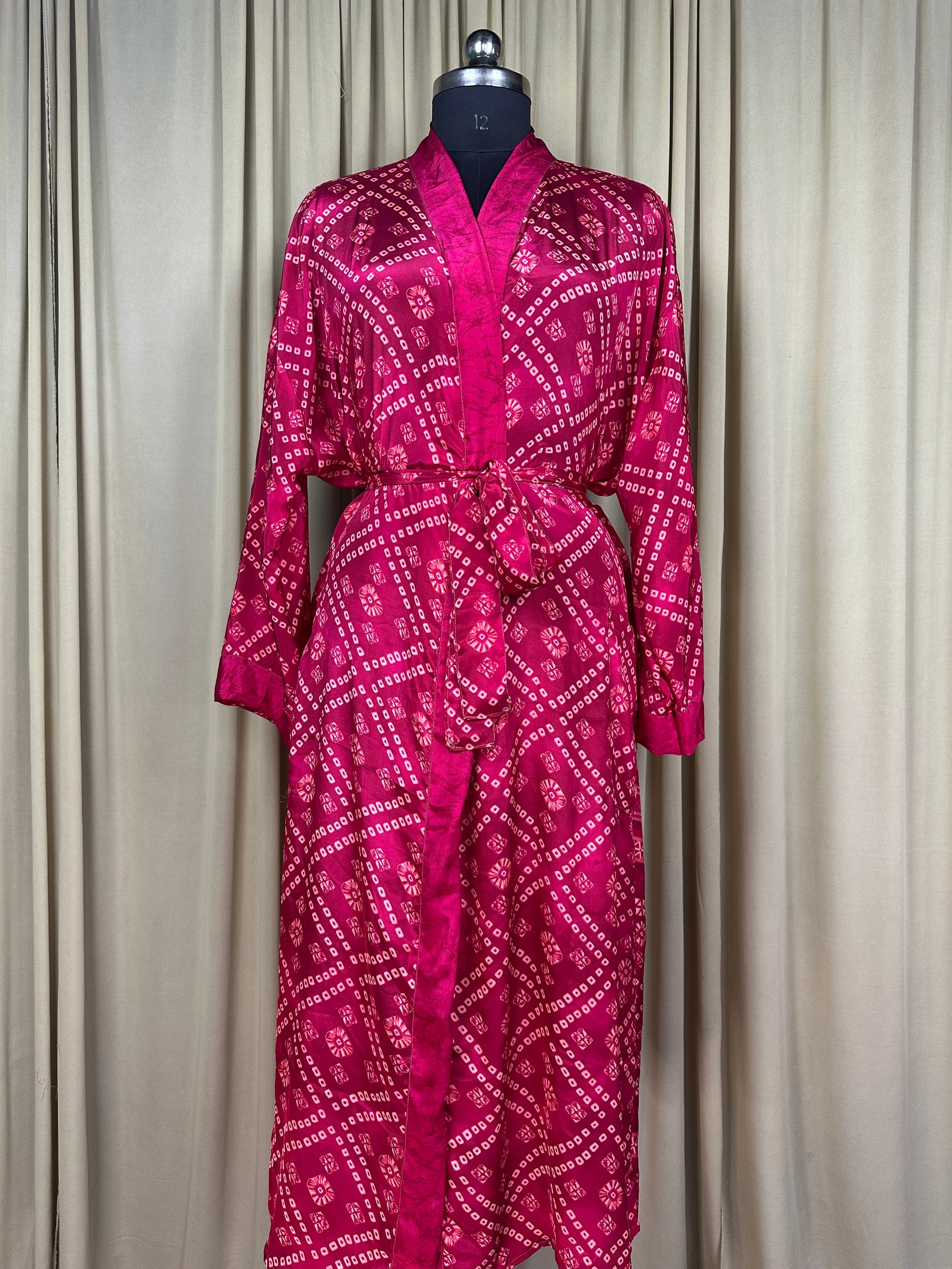 Recycle Silk Sari Women Kimono | Boho Chic Beach Cover Up Vintage Loun   The Eastern Loom