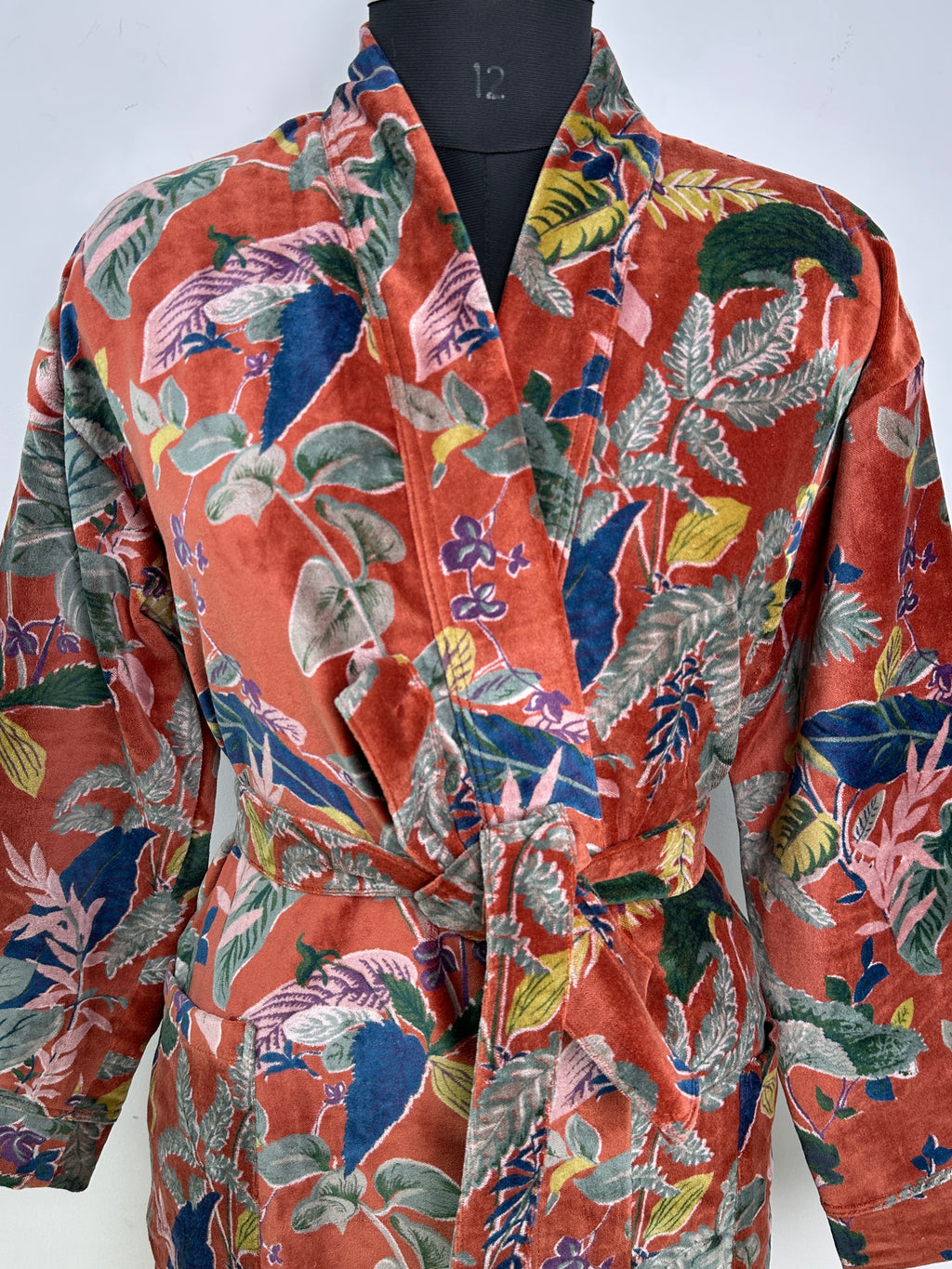 Velvet Women Kimono Robe | Boho Dressing Gown Reversible With Lining | Womens Clothing Bridal Robe Spa Gift For Her, Smoking Jacket For Her