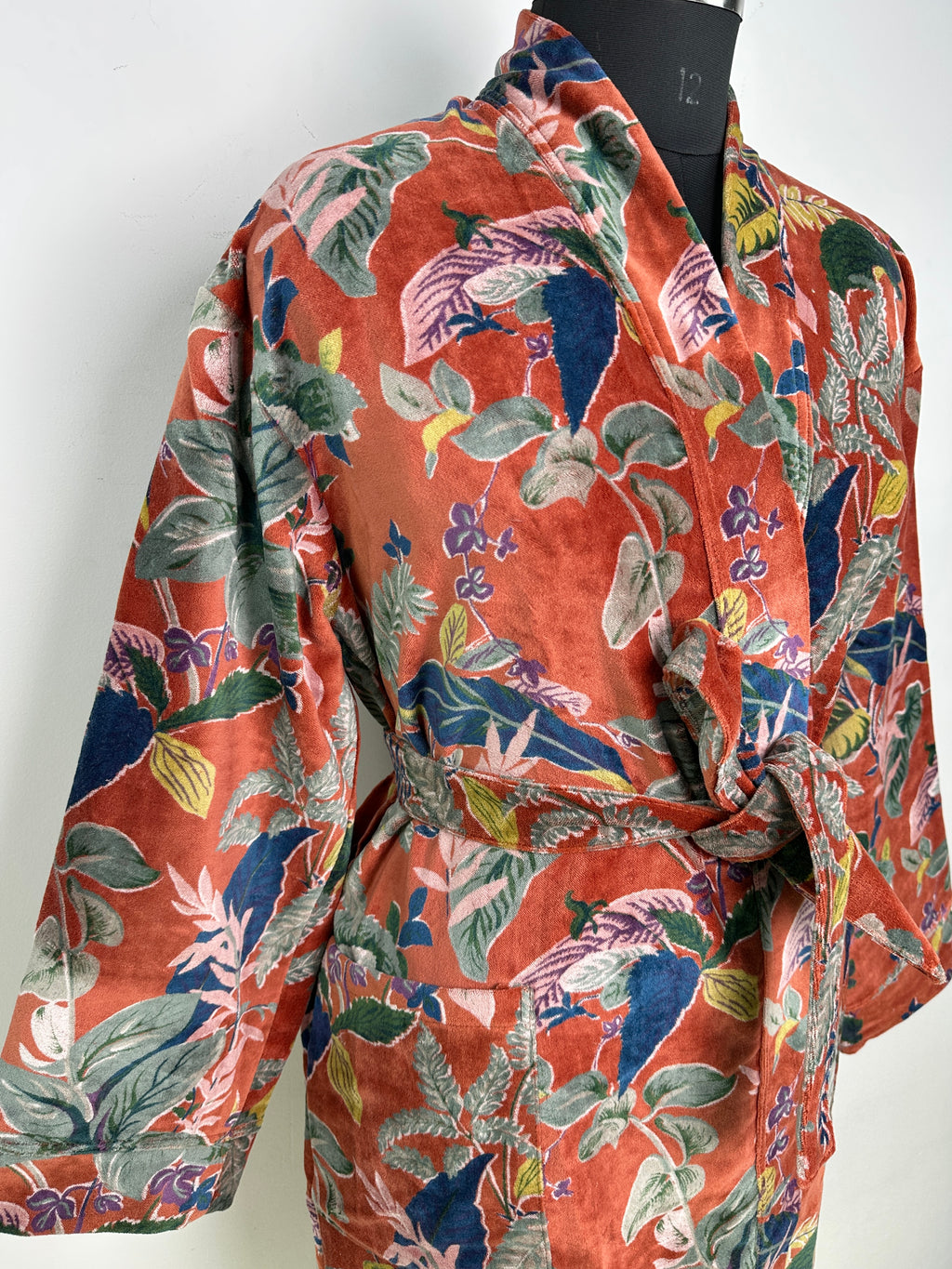 Velvet Women Kimono Robe | Boho Dressing Gown Reversible With Lining | Womens Clothing Bridal Robe Spa Gift For Her, Smoking Jacket For Her