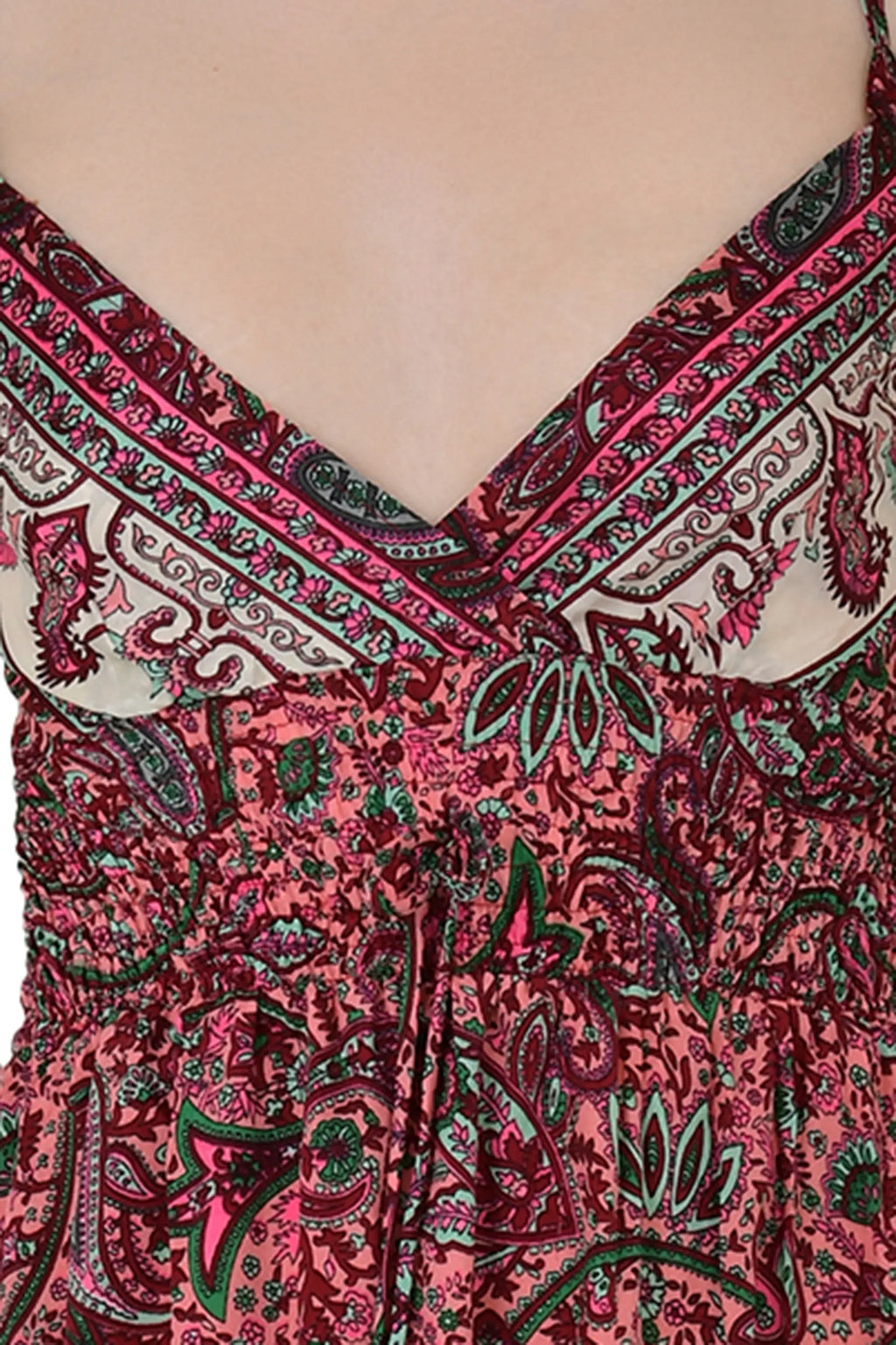 Women's Silk Maxi Dress in floral