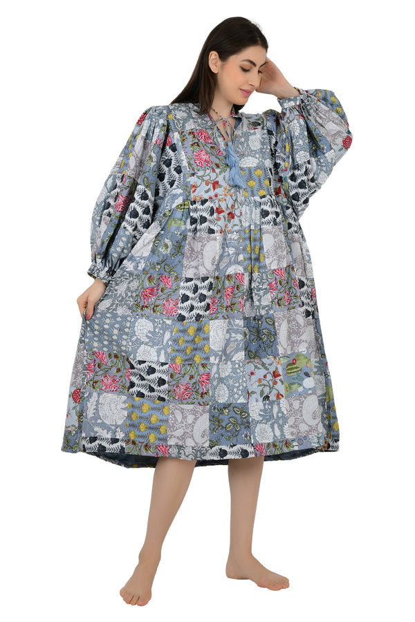 Boho Maxi Dress With Sleeves