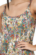 Women's Silk Kimono & Cami Set in ivory pink blue