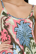 Women's Silk Kimono & Cami Set in ivory pink floral