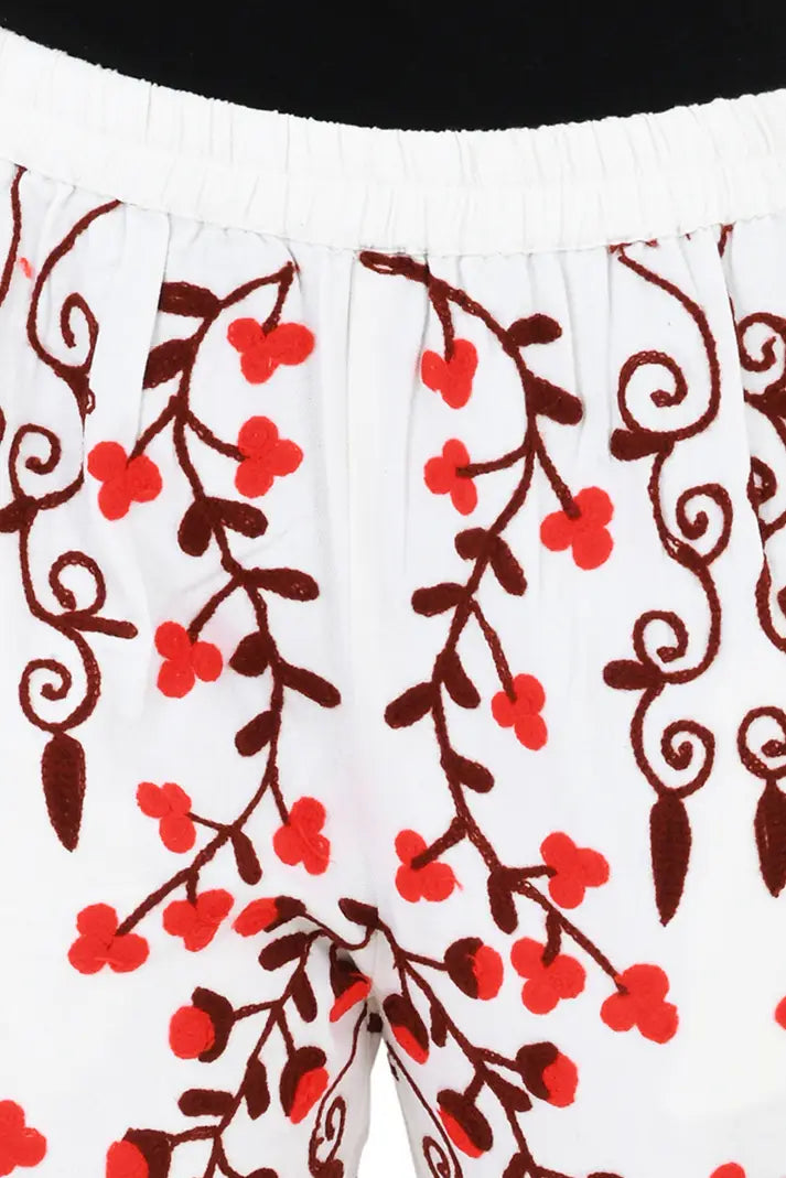 Women's Suzani embroidered Harem Pants in floral with pockets