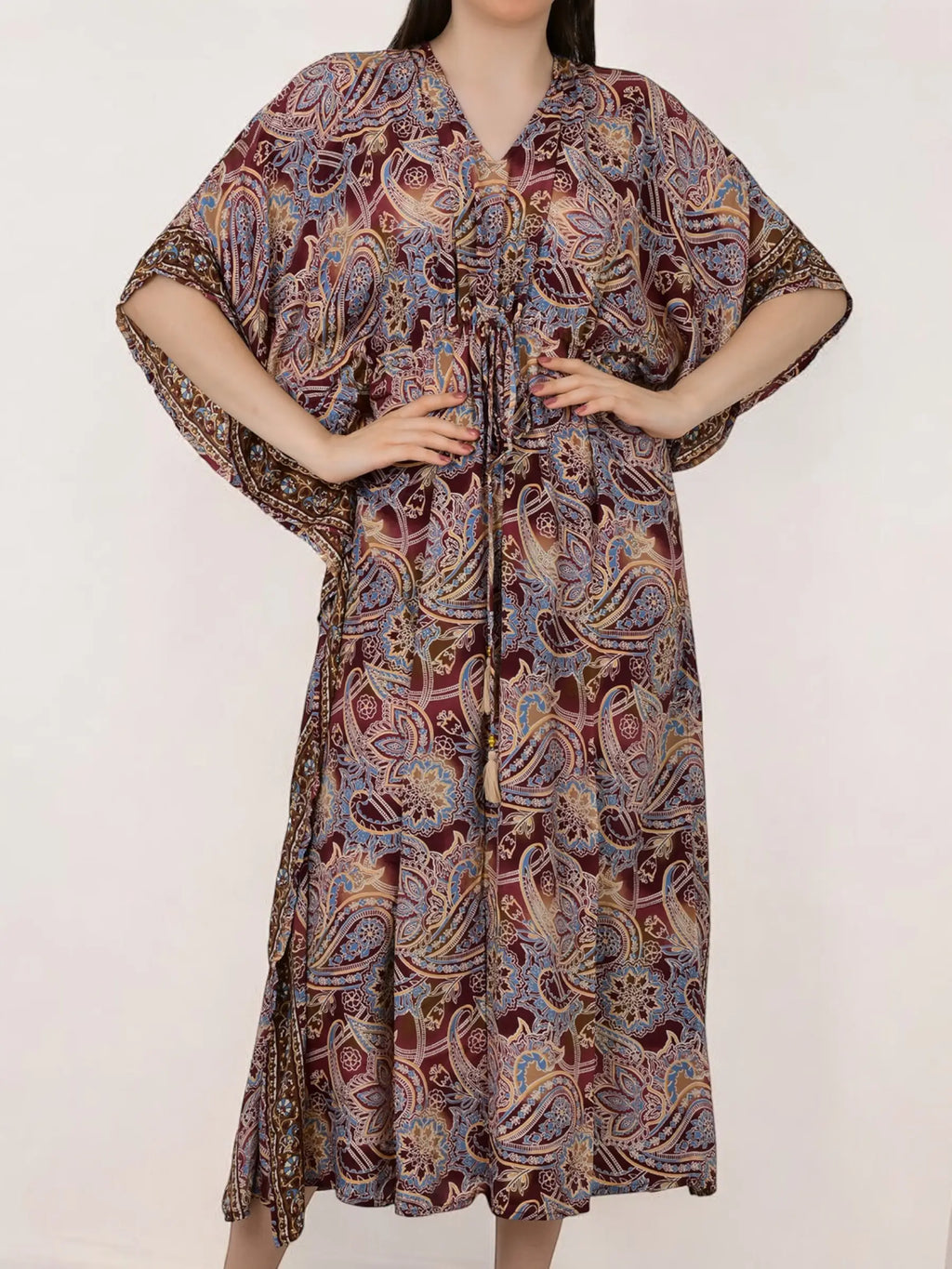 Women's Silk Blend Long Kaftan