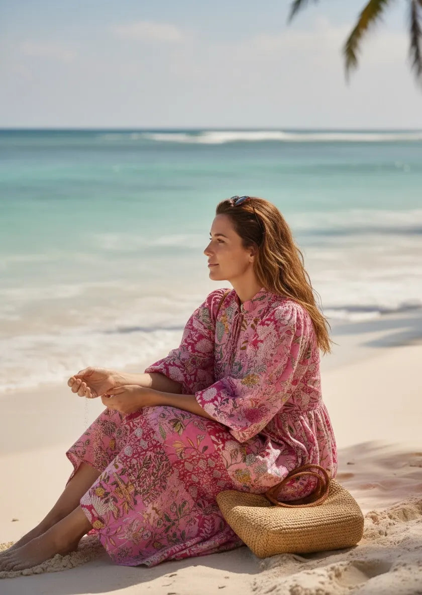 Boho Maxi Dress With Sleeves | Handmade Patchwork Long Flowy Beach Dress, One-of-a-kind Elegant Retro Outfit, Modest Gown With Pockets Boho Maxi Dress With Sleeves | Handmade Patchwork Long Flowy Beach Dress, One-of-a-kind Elegant Retro Outfit, Modest Gown With Pockets
