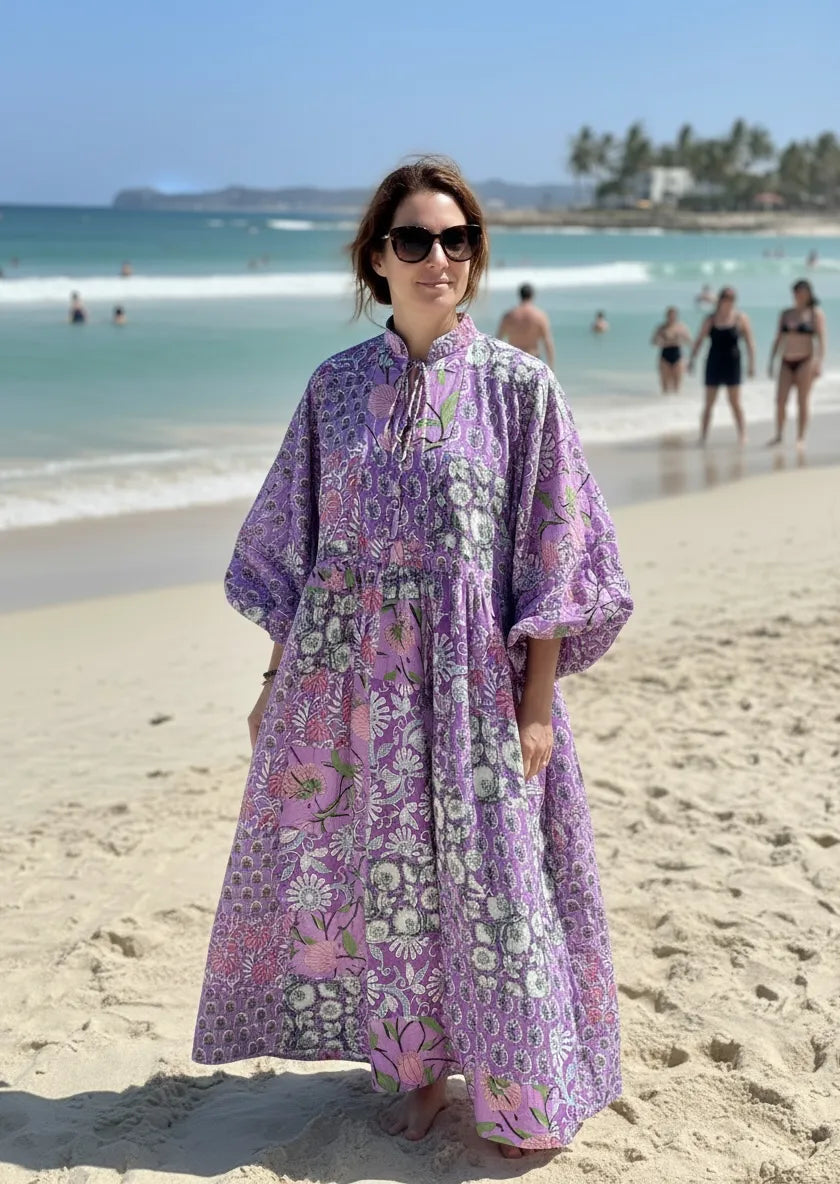 Boho Maxi Dress With Sleeves