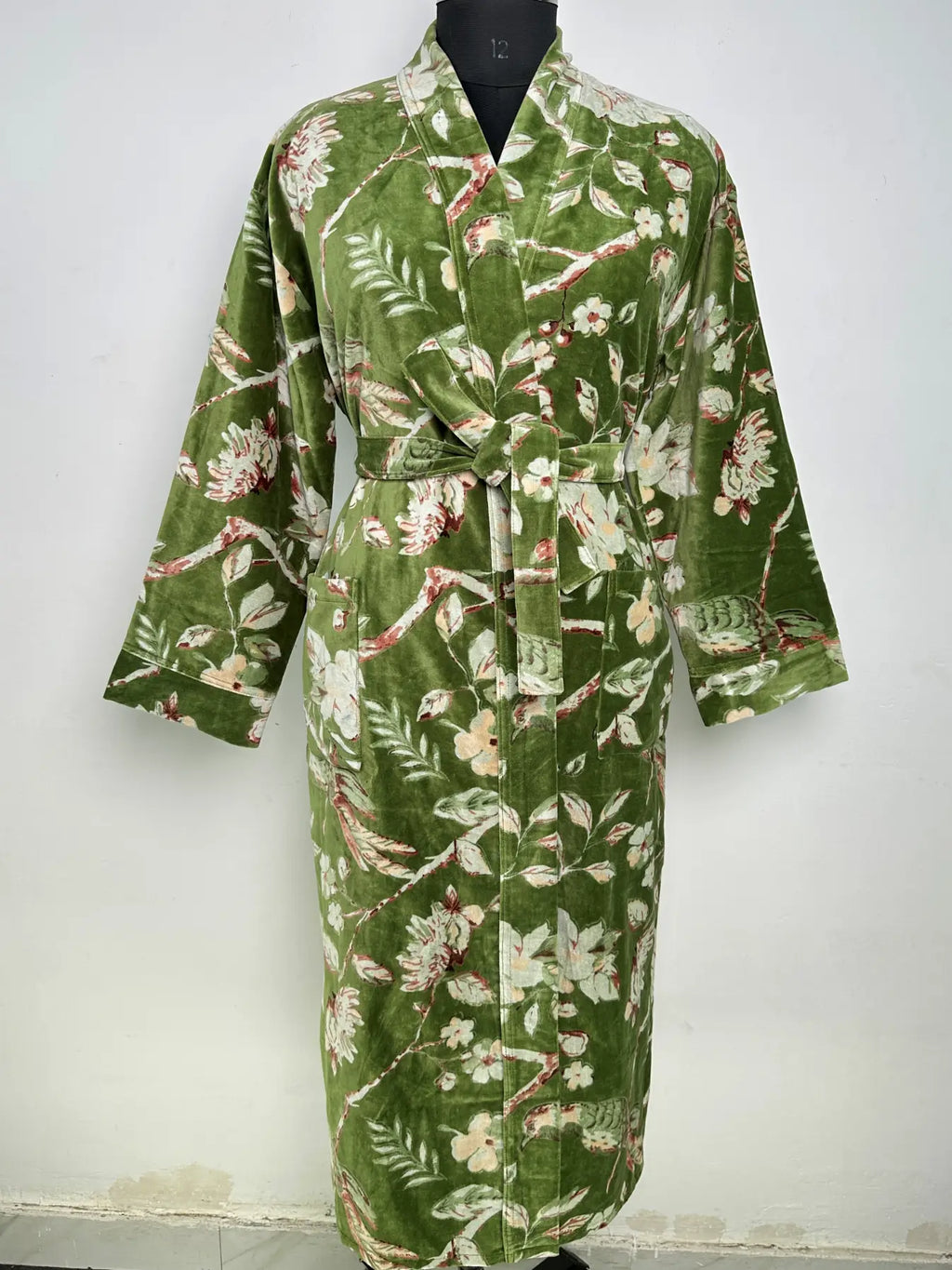 Velvet Womens Kimono | Boho Reversible Dressing Gown with Lining, Bridal Robe & Women's Clothing | Spa Gift for Her, Smoking Jacket for Her