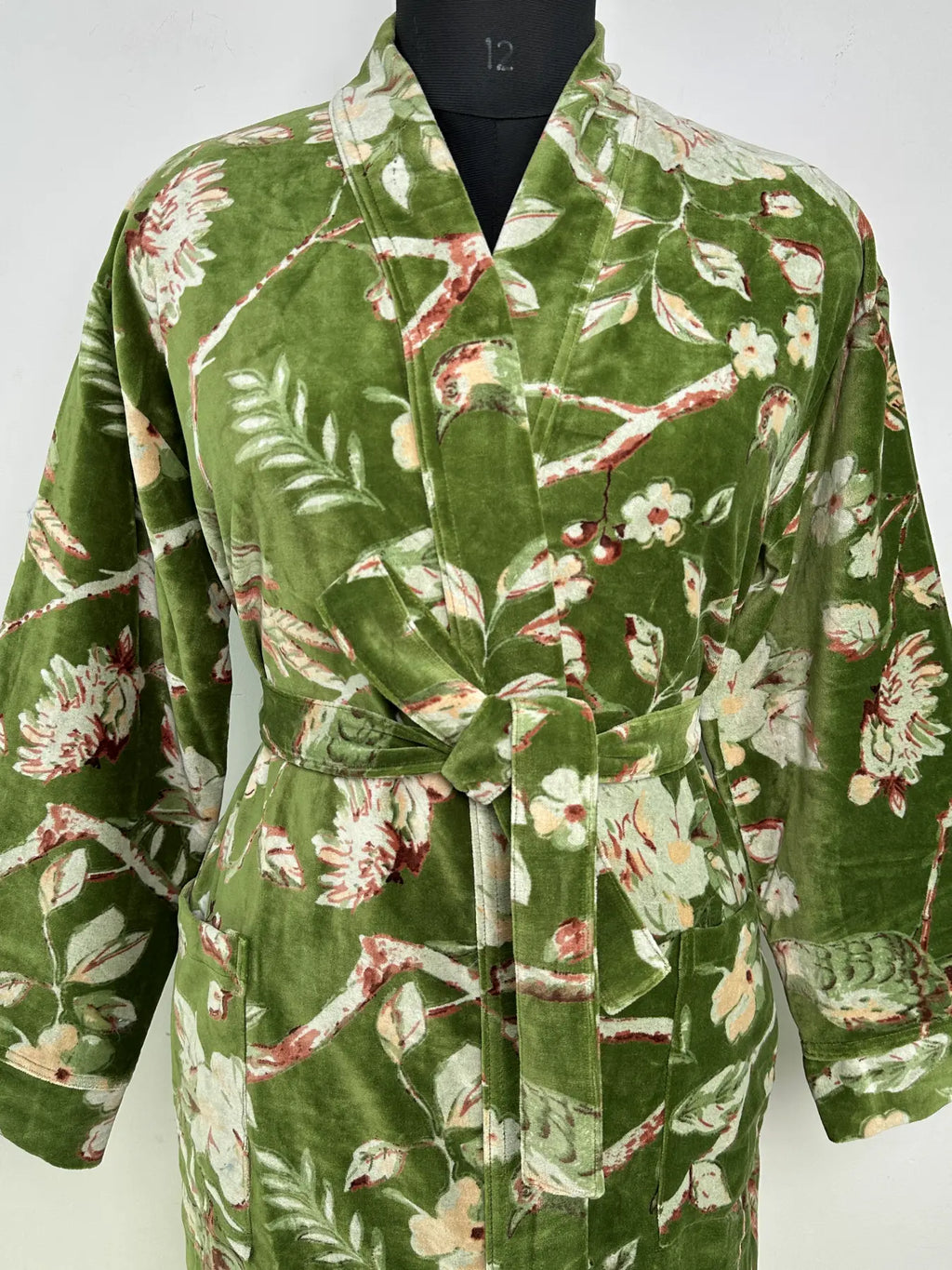 Velvet Womens Kimono | Boho Reversible Dressing Gown with Lining, Bridal Robe & Women's Clothing | Spa Gift for Her, Smoking Jacket for Her