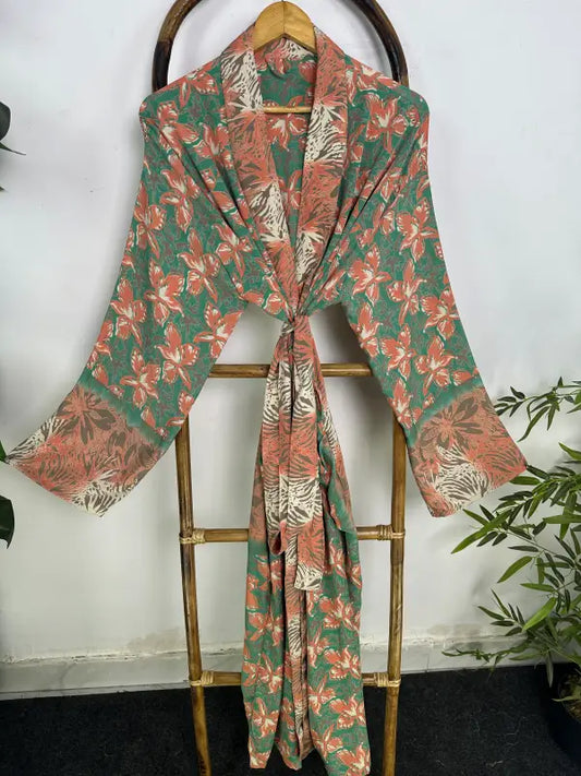 Silky Soft Mens Kimono Robe | Masculine Elegant Classic Sustainable Vintage House Robe gift, Timeless Comfy Lounge Beach Cover Up, Nightwear