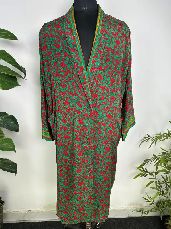 Silky Soft Mens Kimono Robe | Masculine Elegant Classic Sustainable Vintage House Robe gift, Timeless Comfy Lounge Beach Cover Up, Nightwear