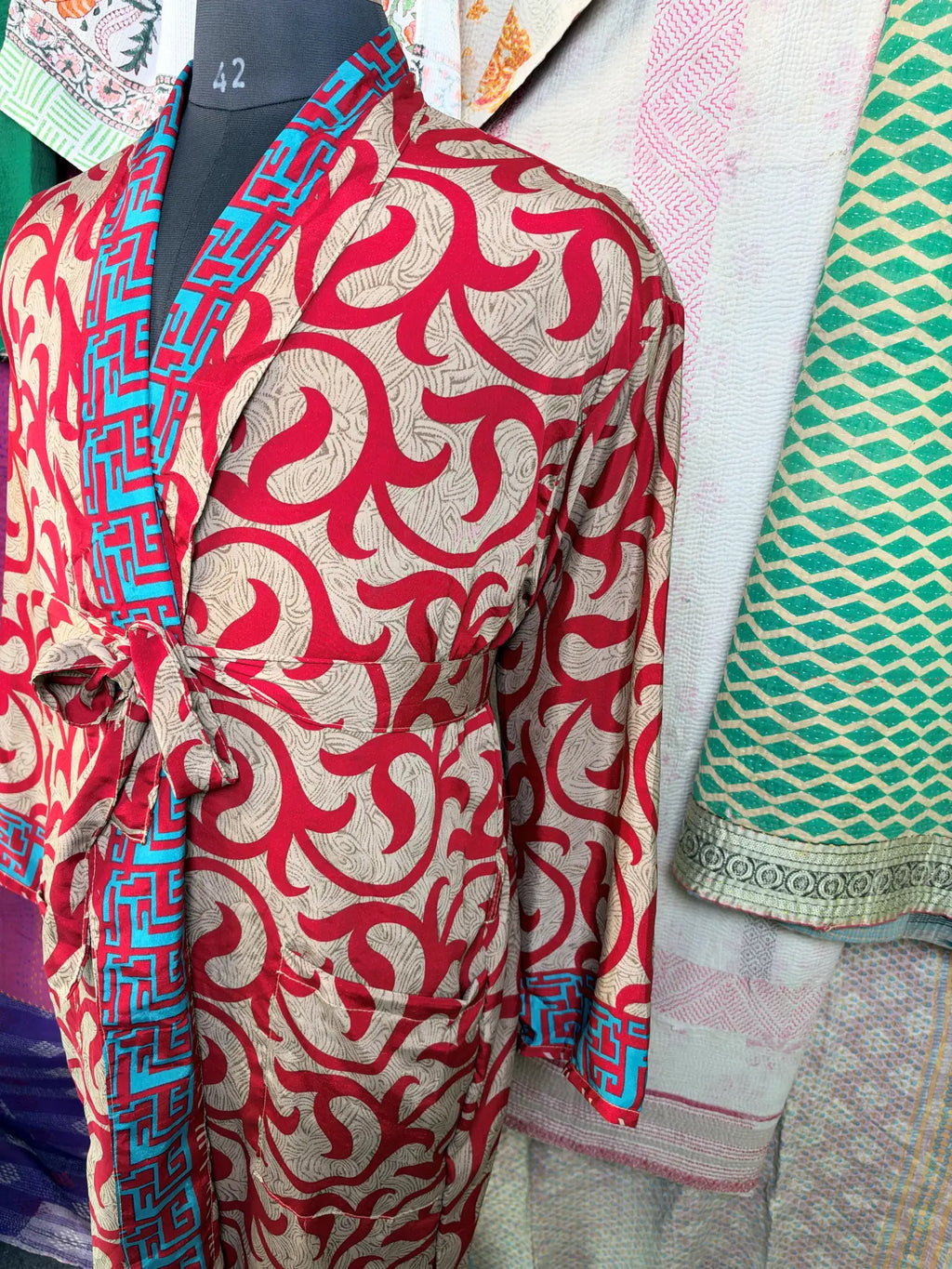 Silky Soft Mens Kimono Robe | Masculine Elegant Classic Sustainable Vintage House Robe gift, Timeless Comfy Lounge Beach Cover Up, Nightwear