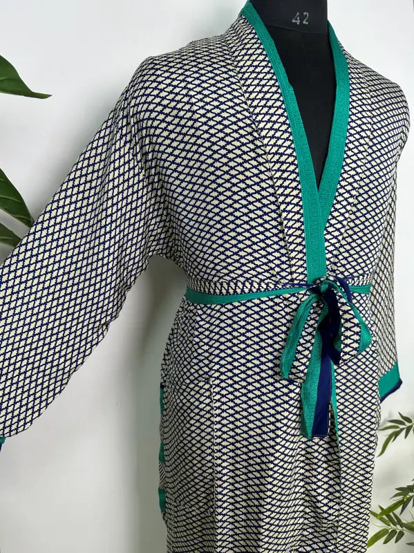 Silky Soft Mens Kimono Robe | Masculine Elegant Classic Sustainable Vintage House Robe gift, Timeless Comfy Lounge Beach Cover Up, Nightwear