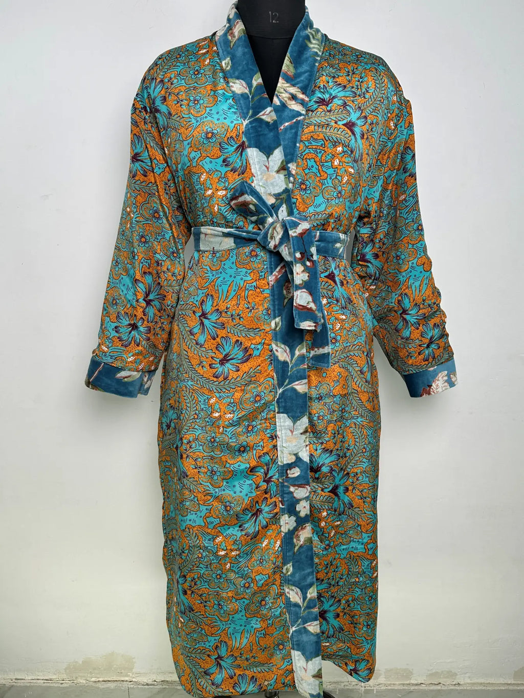 Luxury Velvet Women Kimono | Boho Dressing Gown Reversible With Lining, Womens Clothing Bridal Robe, Smoking Jacket For Her Spa Gift For Her