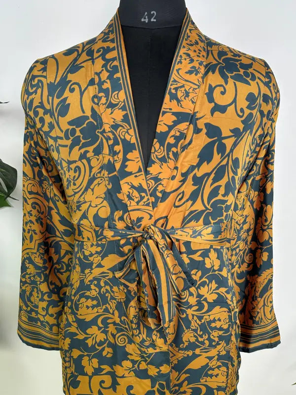 Silky Soft Mens Kimono Robe | Masculine Elegant Classic Sustainable Vintage House Robe gift, Timeless Comfy Lounge Beach Cover Up, Nightwear