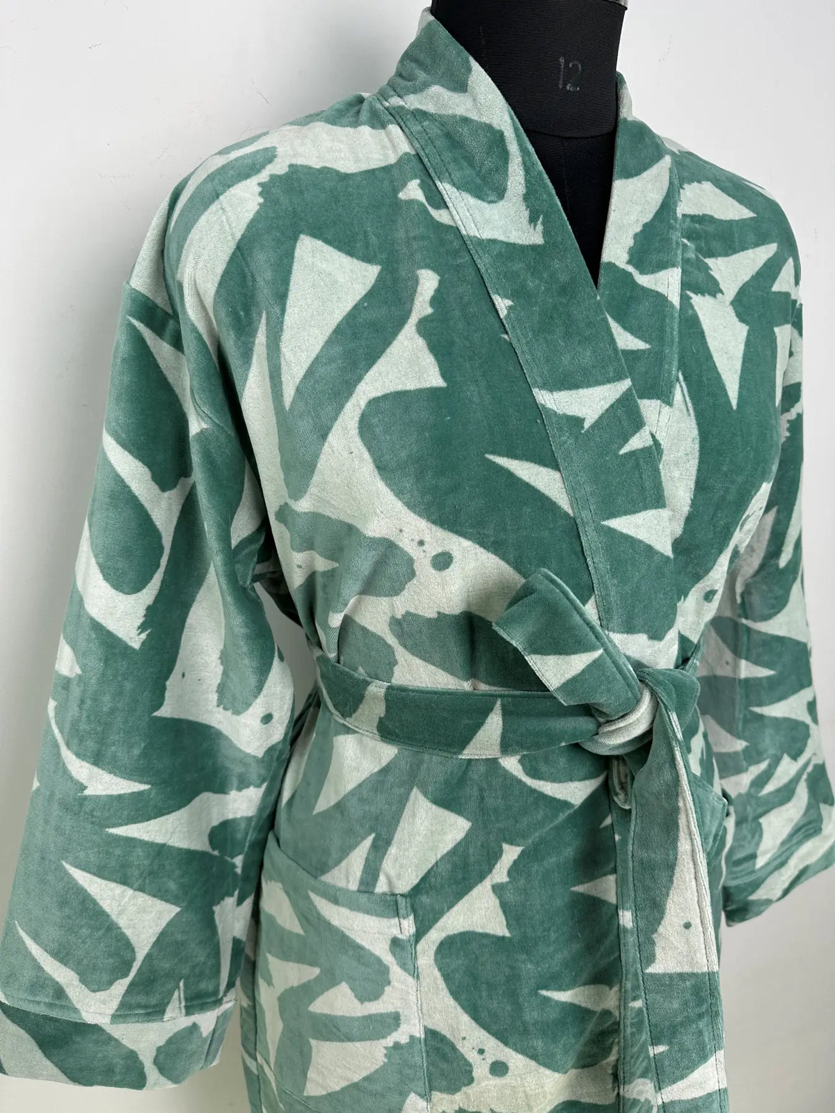 Velvet Kimono Robe | Boho Womens Dressing Gown, Reversible With Lining Womens Clothing Bridal Robe, Spa Gift For Her Smoking Jacket For Her
