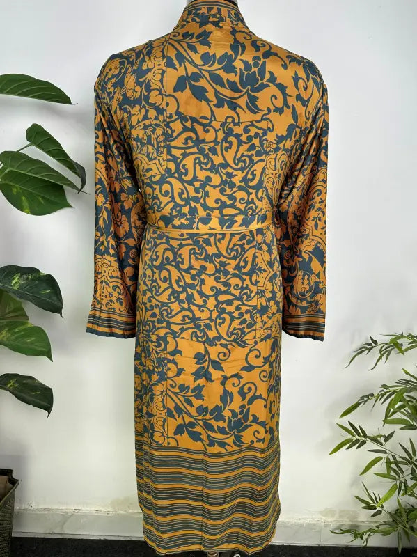 Silky Soft Mens Kimono Robe | Masculine Elegant Classic Sustainable Vintage House Robe gift, Timeless Comfy Lounge Beach Cover Up, Nightwear