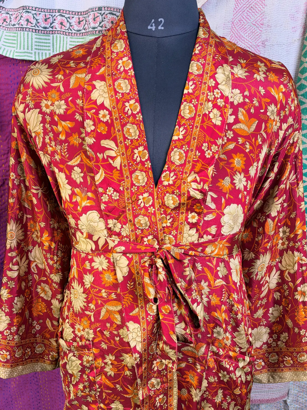 Silky Soft Mens Kimono Robe | Masculine Elegant Classic Sustainable Vintage House Robe gift, Timeless Comfy Lounge Beach Cover Up, Nightwear