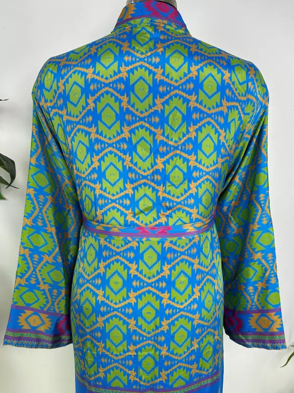 Silky Soft Mens Kimono Robe | Masculine Elegant Classic Sustainable Vintage House Robe gift, Timeless Comfy Lounge Beach Cover Up, Nightwear
