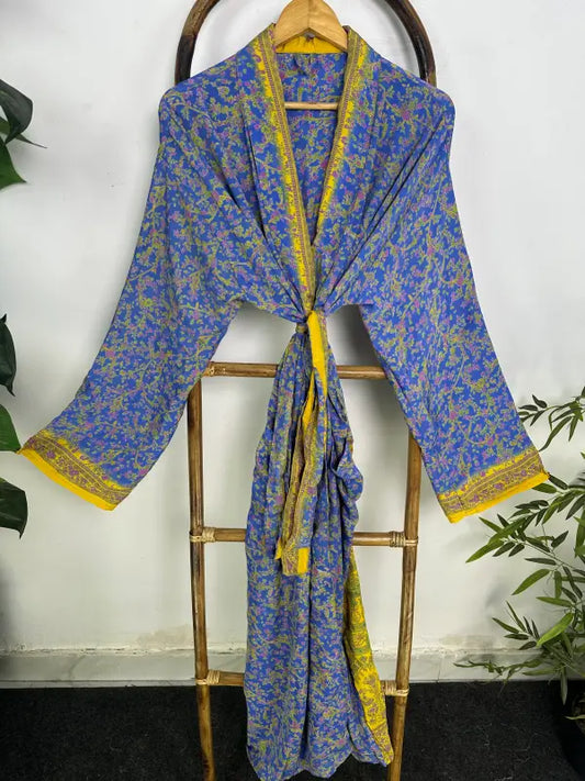 Silky Soft Mens Kimono Robe | Masculine Elegant Classic Sustainable Vintage House Robe gift, Timeless Comfy Lounge Beach Cover Up, Nightwear