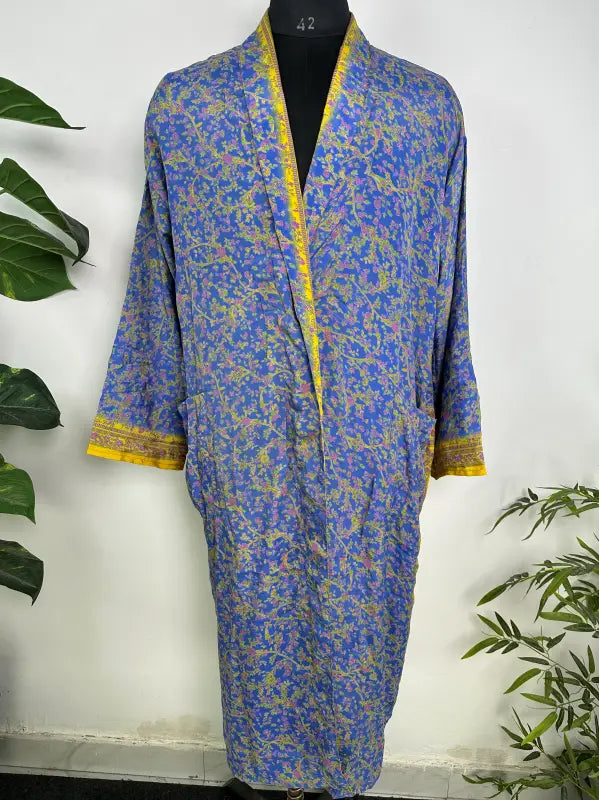 Silky Soft Mens Kimono Robe | Masculine Elegant Classic Sustainable Vintage House Robe gift, Timeless Comfy Lounge Beach Cover Up, Nightwear