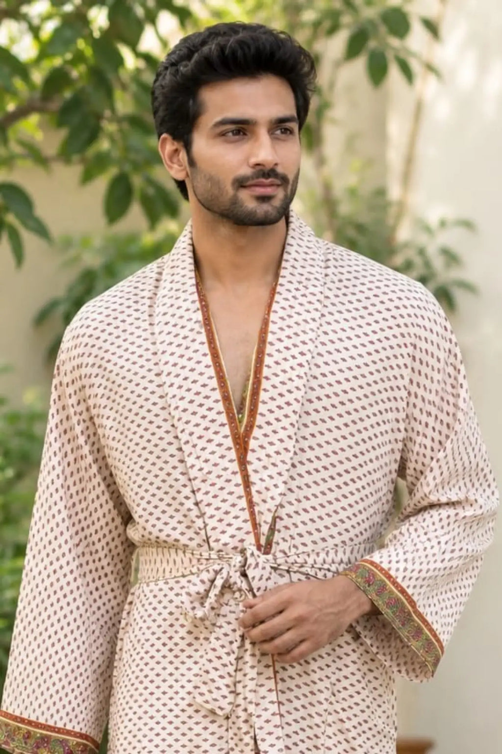 Silky Soft Mens Kimono Robe | Masculine Elegant Classic Sustainable Vintage House Robe gift, Timeless Comfy Lounge Beach Cover Up, Nightwear