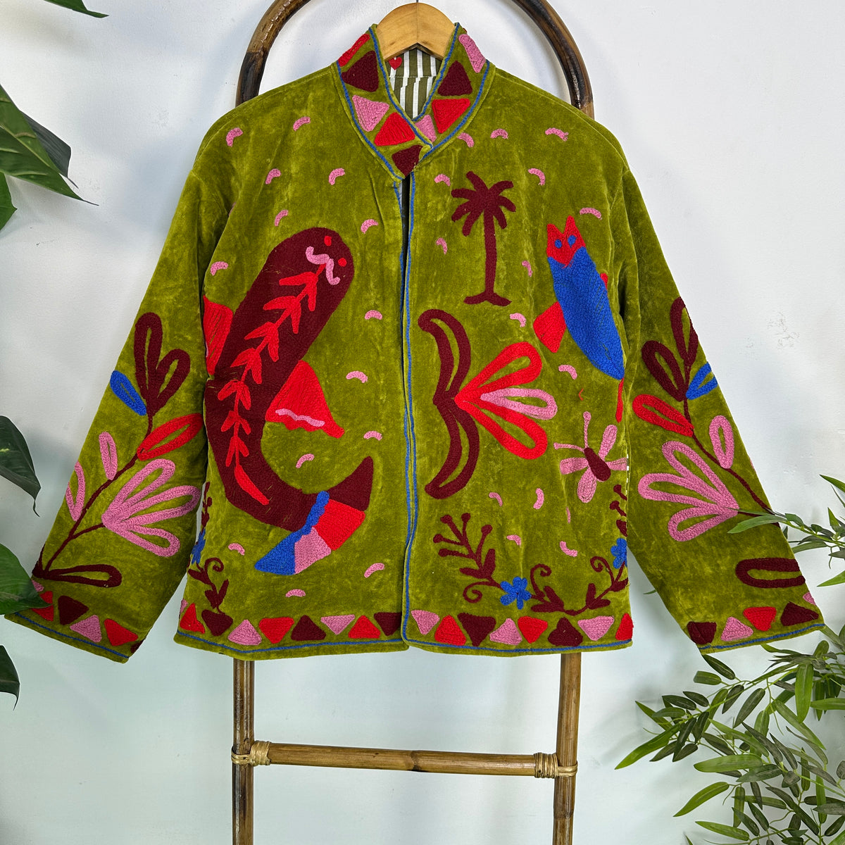 Women's Suzani embroidered Velvet Jacket