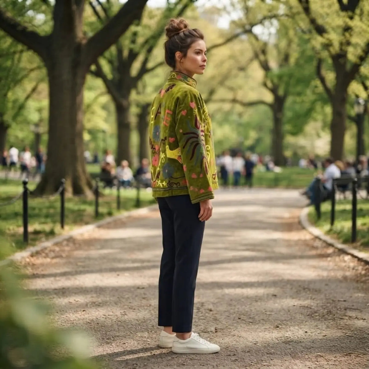 Women's Suzani embroidered Velvet Jacket